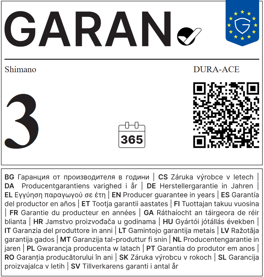 Garantie commerciale de durabilit&eacute; Shimano XTR